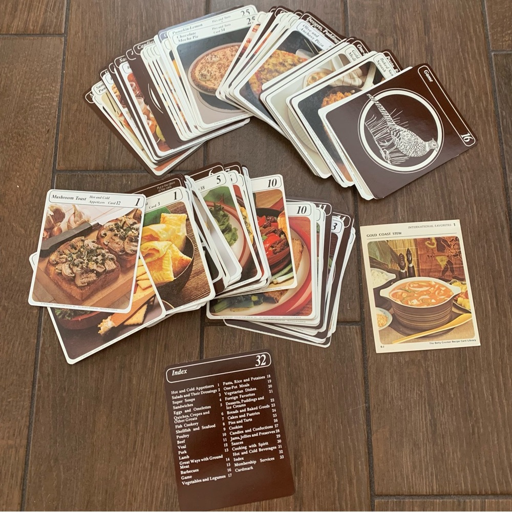 Vintage Collector's House 1980 Recipe Card Lot